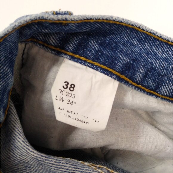 Full Blue Jeans Classic Fit Straight Leg Denim Men's Jeans 38x34 Sits At Waist - Picture 4 of 11